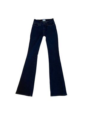 Hudson Jeans Mid-Rise Drew style Dark Blue Bootcut stretch Denim Size 23 long